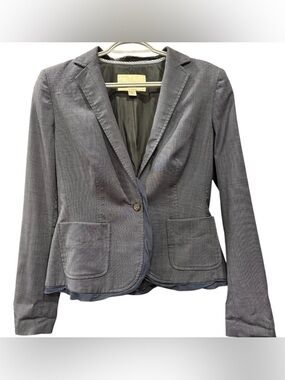 Banana Republic Gray Single-Button Tailored Skirt Suit Set (2pc)